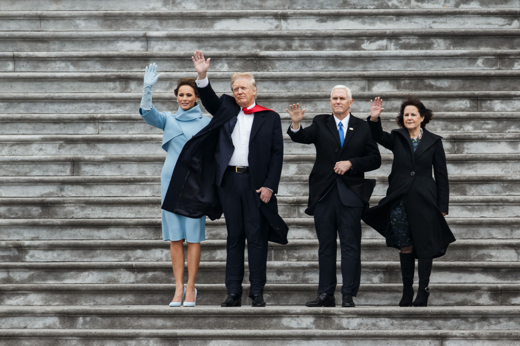 Waving goodbye